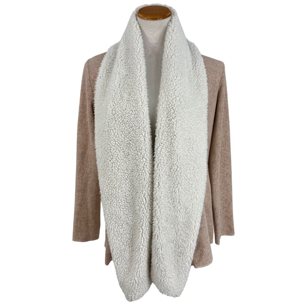 Jaclyn Intimates Shearling Trim Open Front Cozy Cardigan • Loungewear Soft Girl - Picture 9 of 16